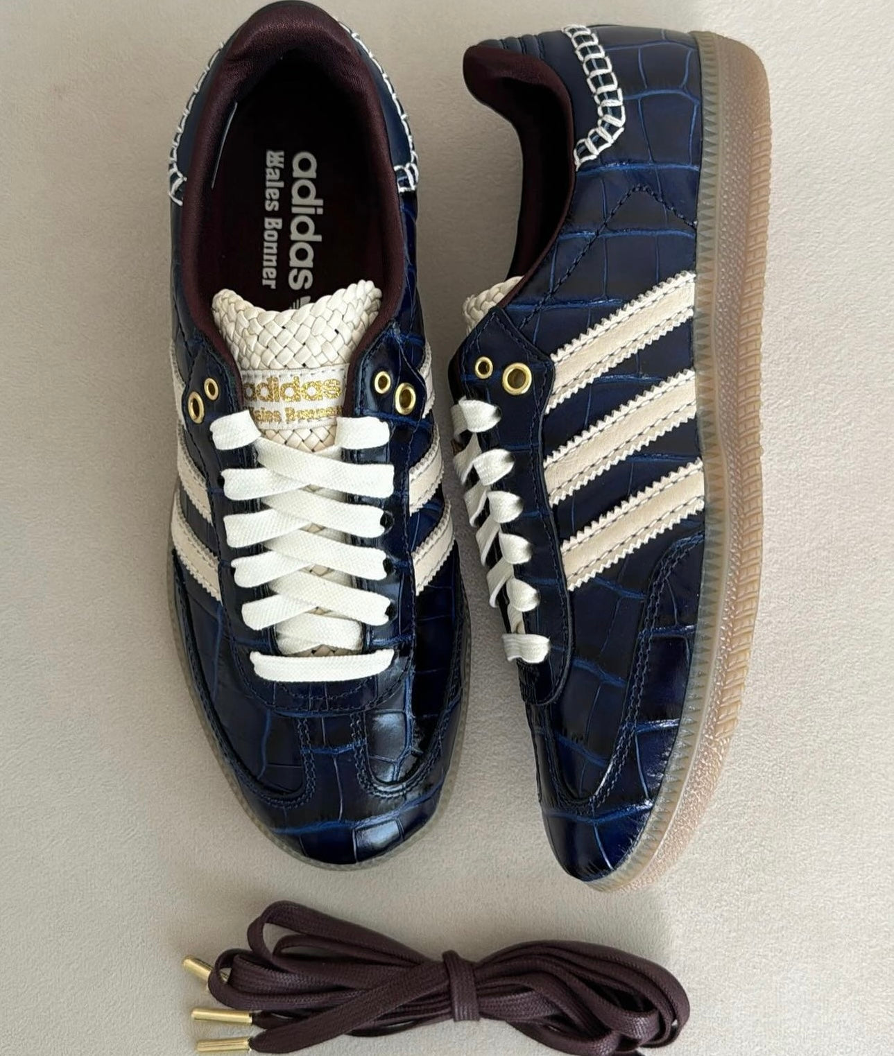 Wales Bonner X Adidas Originals Samba 'Collegiate Navy Night Red'