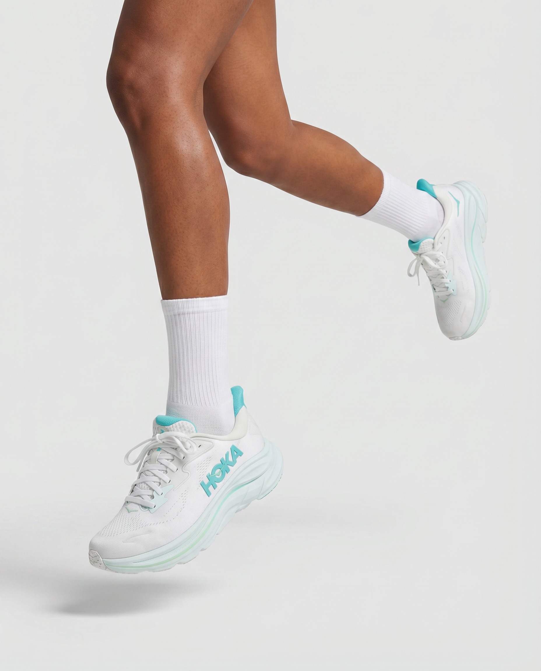 Hoka Clifton 10 White/Cielo Blue